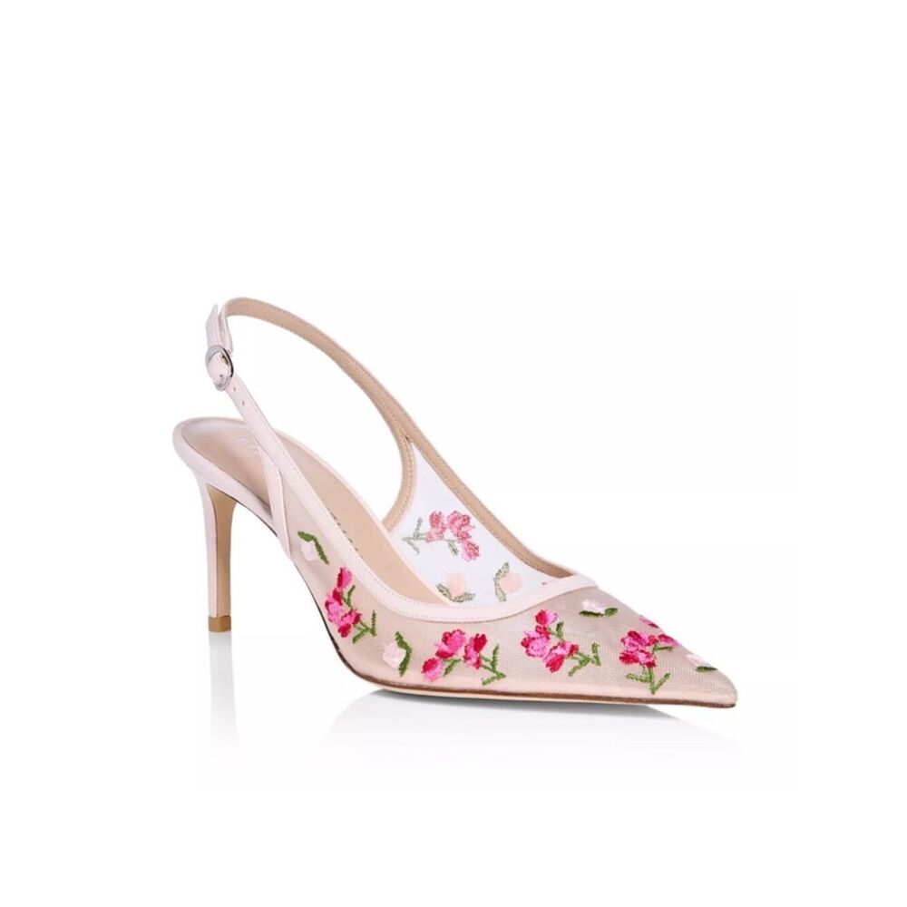 Stuart Weitzman Stuart Power Rosewater Slingback Pumps Pink New in Box  $495